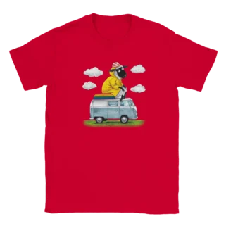 Camiseta "La oveja camper de la familia" rojo