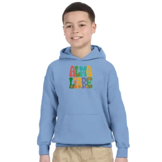 Sudadera "Alma Libre" con capucha infantil azul