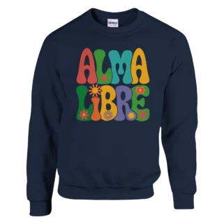 Sudadera "Alma Libre" azul marino