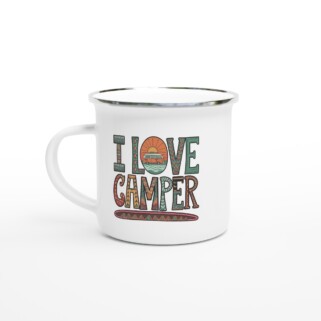 Taza esmaltada "I Love Camper"