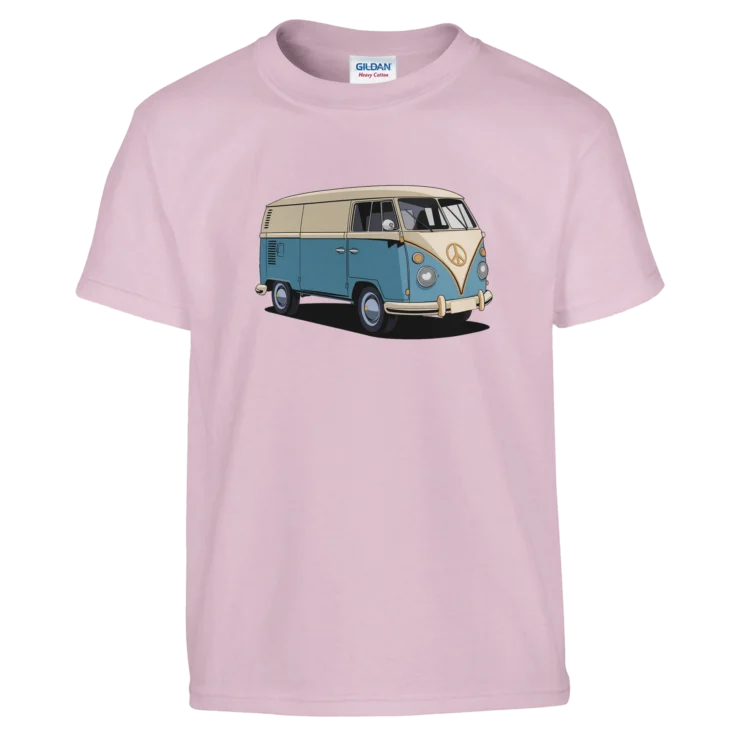 Camiseta "Furgo Clásica" infantil rosa claro