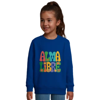 Sudadera "Alma Libre" infantil azul real