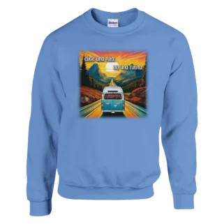 Sudadera "Elige una ruta, no una rutina" azul