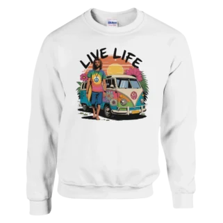 Sudadera "Live Life" blanco