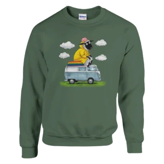 Sudadera "La oveja camper de la familia" TG verde militar