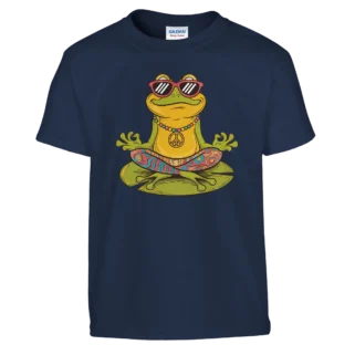 Camiseta "Rana Zen" infantil azul marino