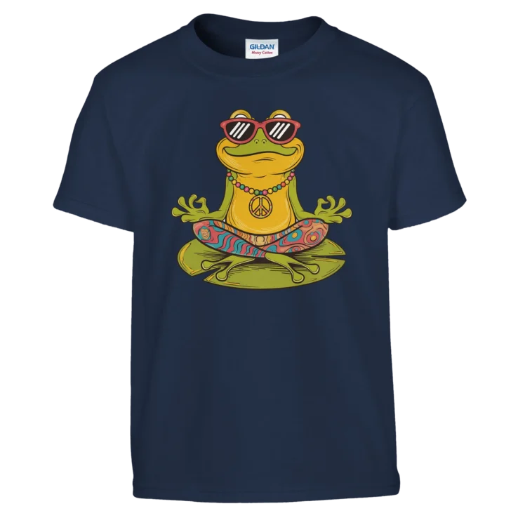 Camiseta "Rana Zen" infantil azul marino