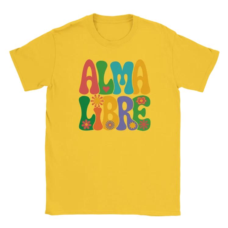 Camiseta "Alma Libre" amarillo