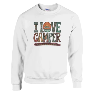 Sudadera "I love camper" TG blanco