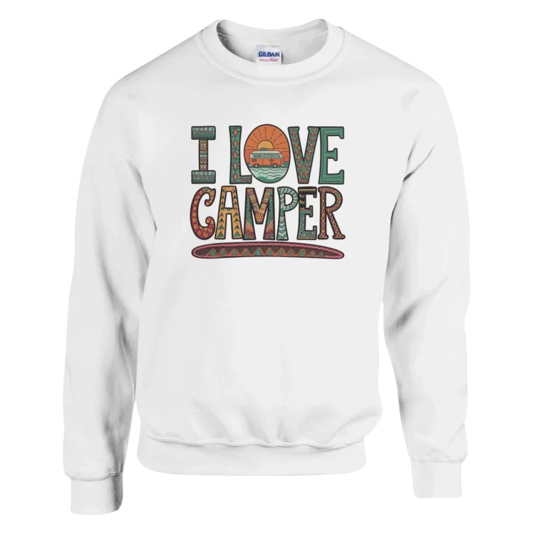 Sudadera "I love camper" TG blanco