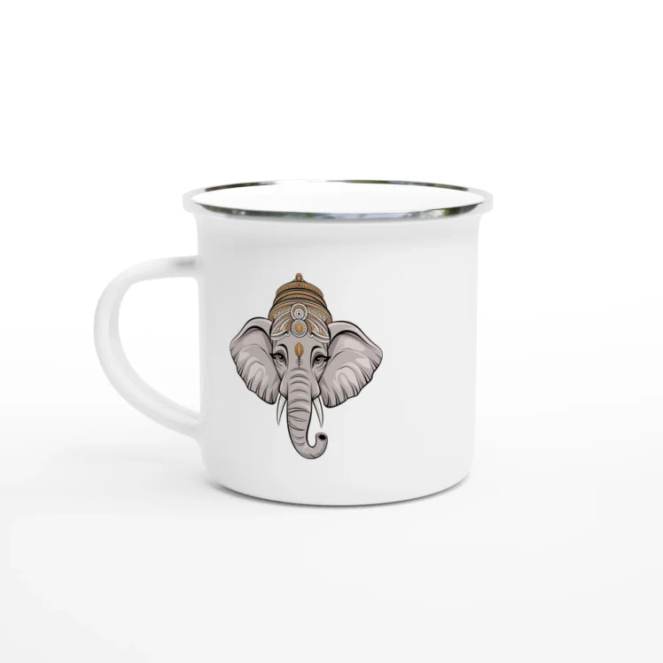 Taza esmaltada "Ganesha"