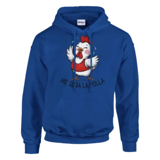 Sudadera "Me suda la polla" con capucha azul real