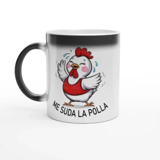 Taza mágica "Me suda la polla"