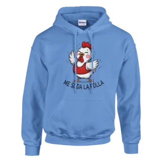 Sudadera "Me suda la polla" con capucha azul