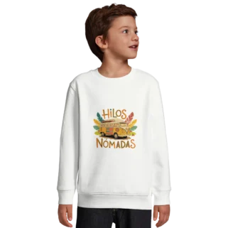 Sudadera "Hilos Nómadas" infantil blanco