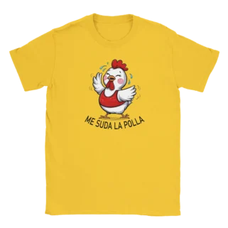 Camiseta "Me suda la polla" amarillo