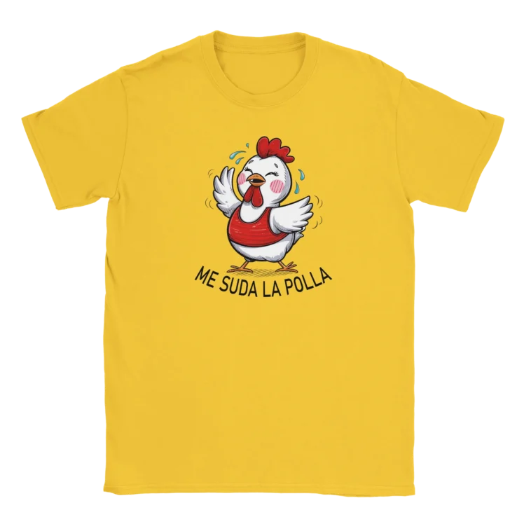 Camiseta "Me suda la polla" amarillo