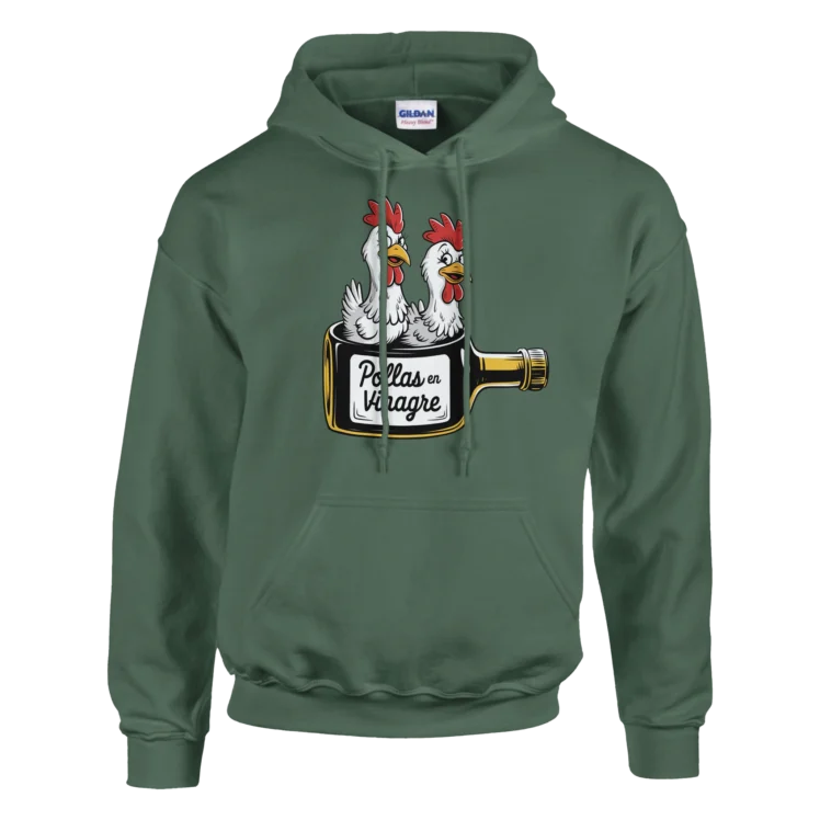 Sudadera "Pollas en vinagre" con capucha TG militar