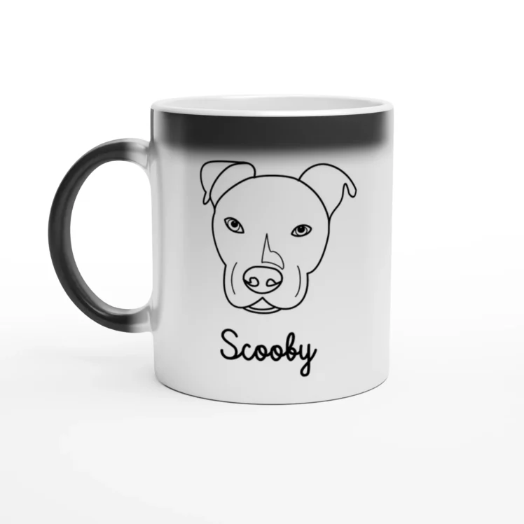 Taza mágica Personalizada - Dibujo minimalista con nombre