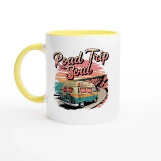 Taza cerámica "Road Trip Soul" amarillo