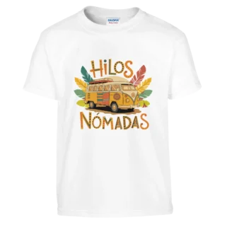 Camiseta "Hilos Nómadas" infantil blanco