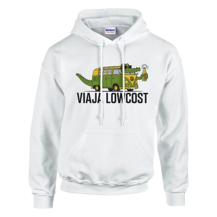 Sudadera "Viaja Lowcost" blanco