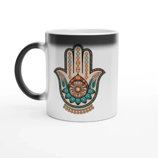 Taza mágica "Mano de Fátima"