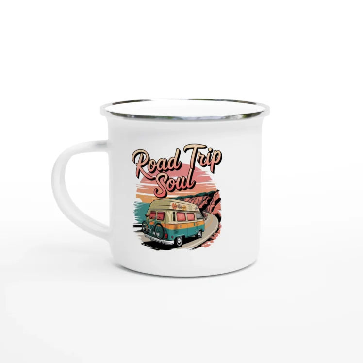 Taza esmaltada "Road Trip Soul"