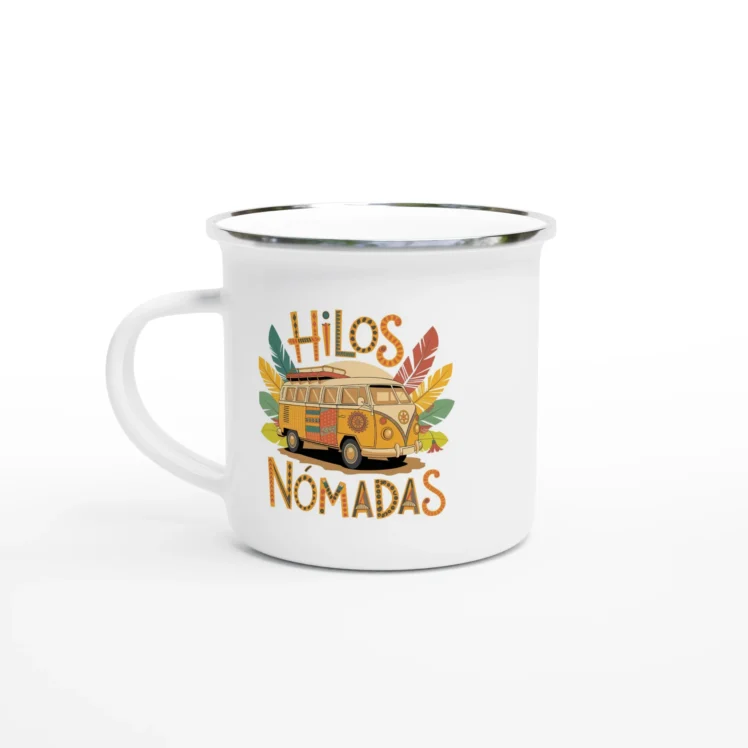 Taza esmaltada "Hilos Nómadas"