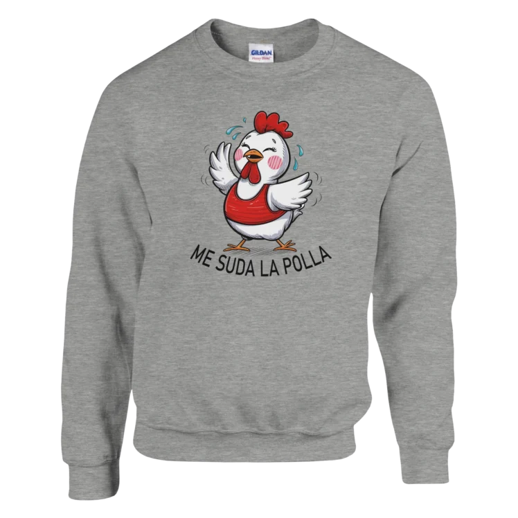 Sudadera "Me suda la polla" gris