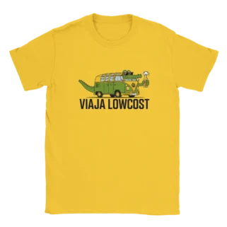 Camiseta "Viaja Lowcost" TG amarillo claro