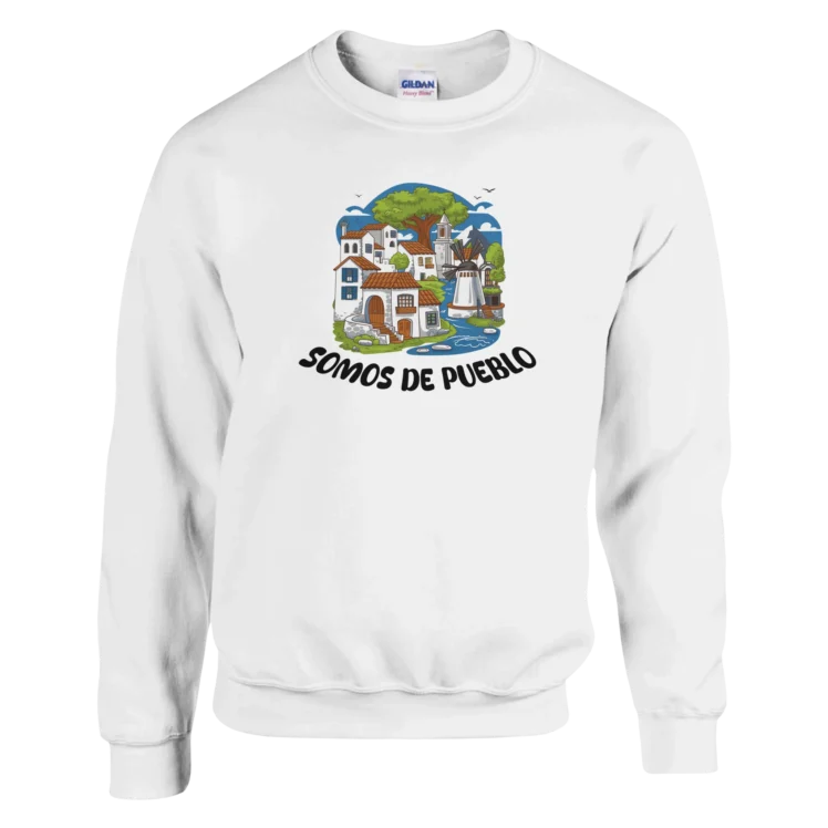 Sudadera "Somos de pueblo" TG blanco