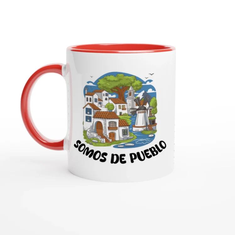 Taza cerámica "Somos de pueblo" rojo