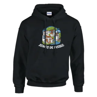 Sudadera "Somos de pueblo" con capucha TG negro